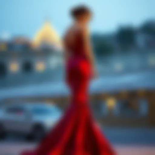 Elegant Evening Gown Elegant evening gown showcasing a unique silhouette