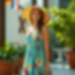 Elegant summer dress suitable for weddings
