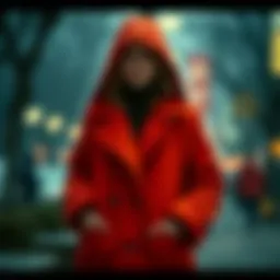 Stylish winter coat in a vibrant color