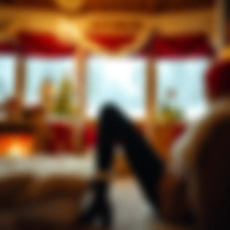 Stylish winter leggings in a cozy setting