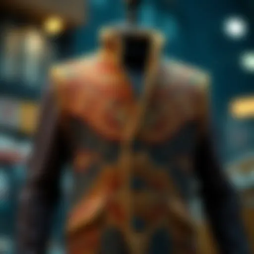 Elegant wool vest showcasing intricate patterns