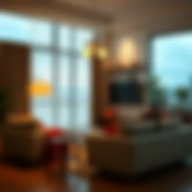 Elegant Decor with Wrinkle-Free Textiles An elegant living space featuring wrinkle-free textile decor