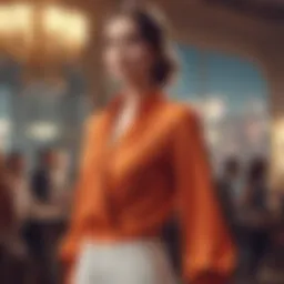 Elegant side-tied blouse showcasing a modern design