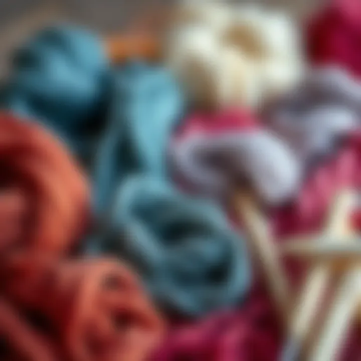 Exploring Yarn Materials for Flat Knitting A variety of yarn materials used in flat knitting projects