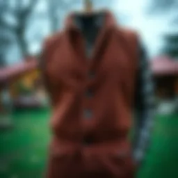 Elegant wool vest showcasing craftsmanship and style