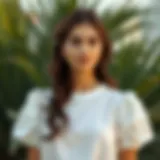 Light and airy summer blouse showcasing natural fabric