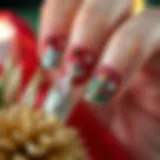 Festive nail art design for New Year celebrations