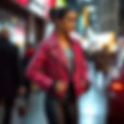 A chic split jacket showcasing contemporary fashion trends