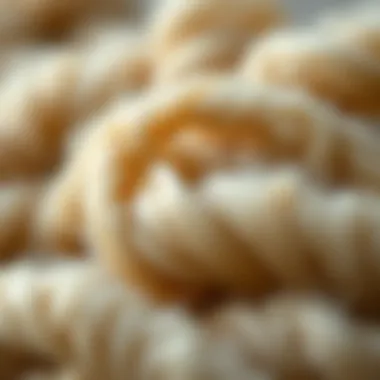 Textures that Define Quality in Wool Close-up of wool fibers showcasing texture