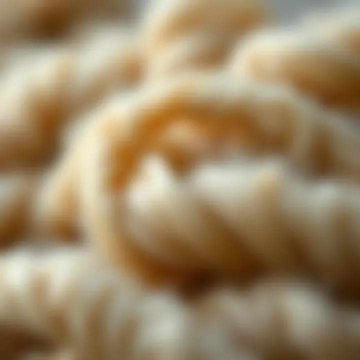 Textures that Define Quality in Wool Close-up of wool fibers showcasing texture
