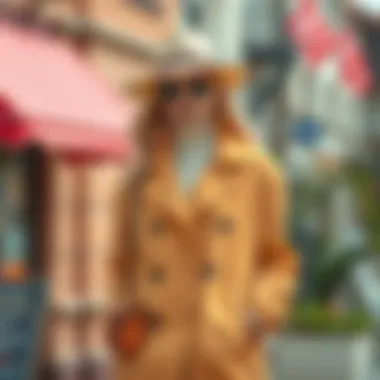 Stylish Summer Coat with Accessories Stylish summer coat paired with trendy accessories